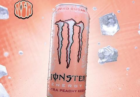 Monster Energy Ultra Peachy Keen [Zero Sugar] 500ml Can [CASE of 24 Cans]