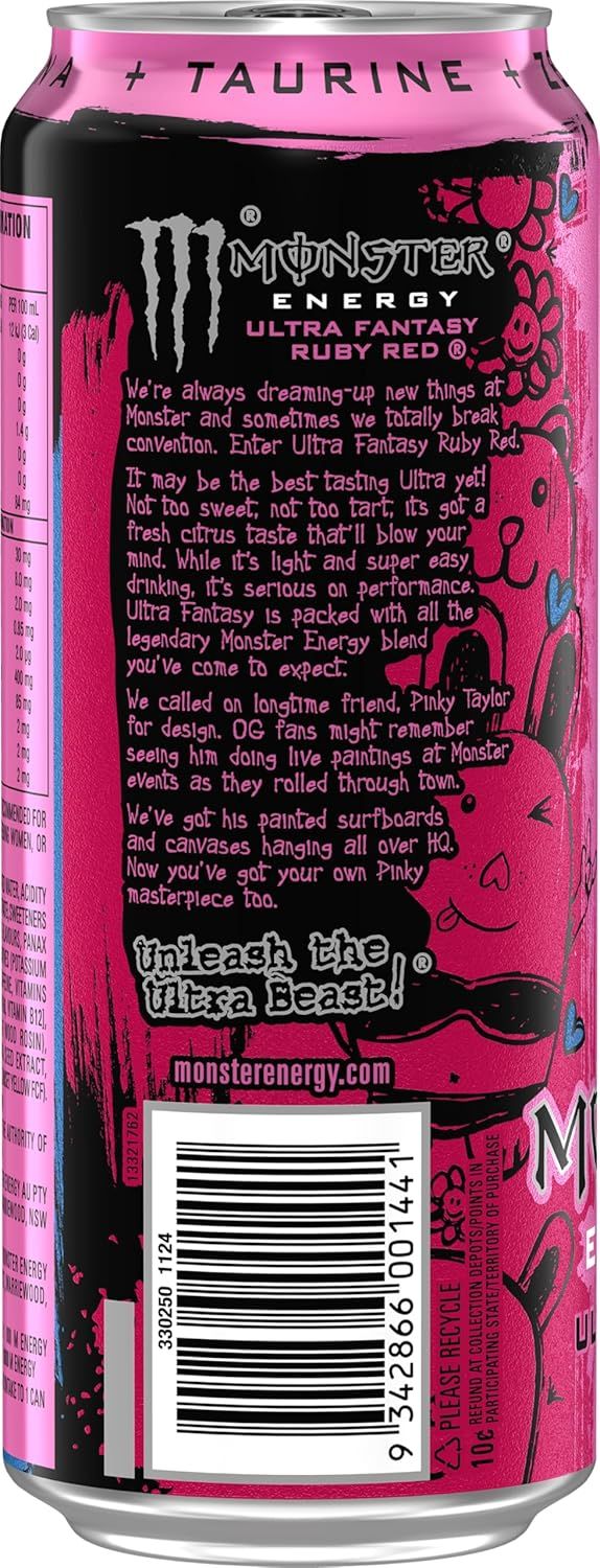 Monster Energy Ultra Fantasy Ruby Red [Zero Sugar] 500ml Can