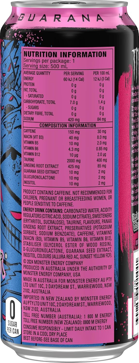 Monster Energy Ultra Fantasy Ruby Red [Zero Sugar] 500ml Can