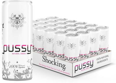 Pussy Natural Energy Drink 250ml Can [CASE of 24 Cans]