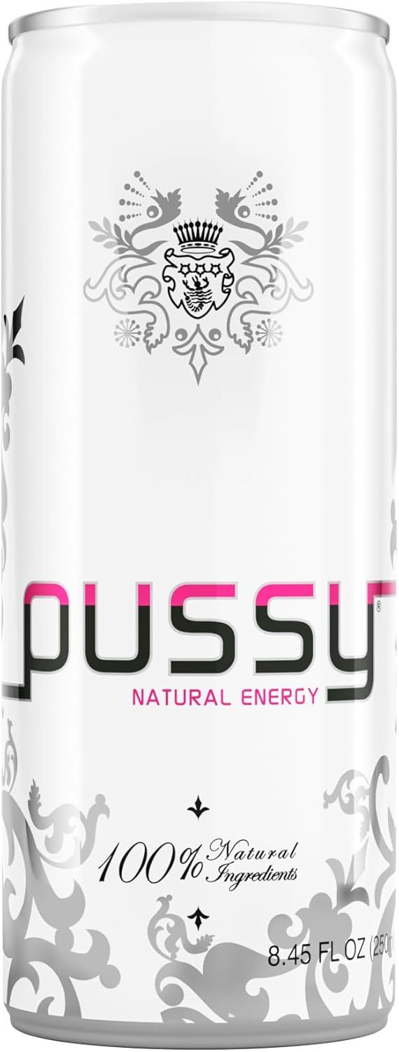Pussy Natural Energy Drink 250ml Can [CASE of 24 Cans]