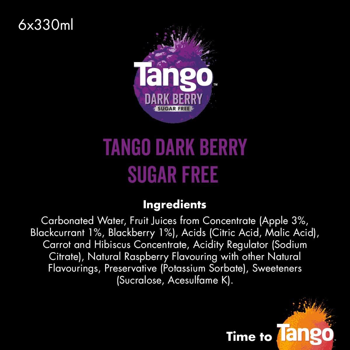 Tango [Sugar Free] DARK BERRY 330ml Can [CASE of 24 Cans]