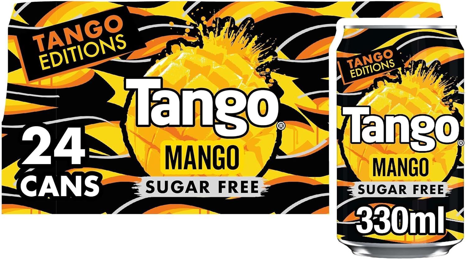 Tango [Sugar Free] MANGO 330ml Can [CASE of 24 Cans]