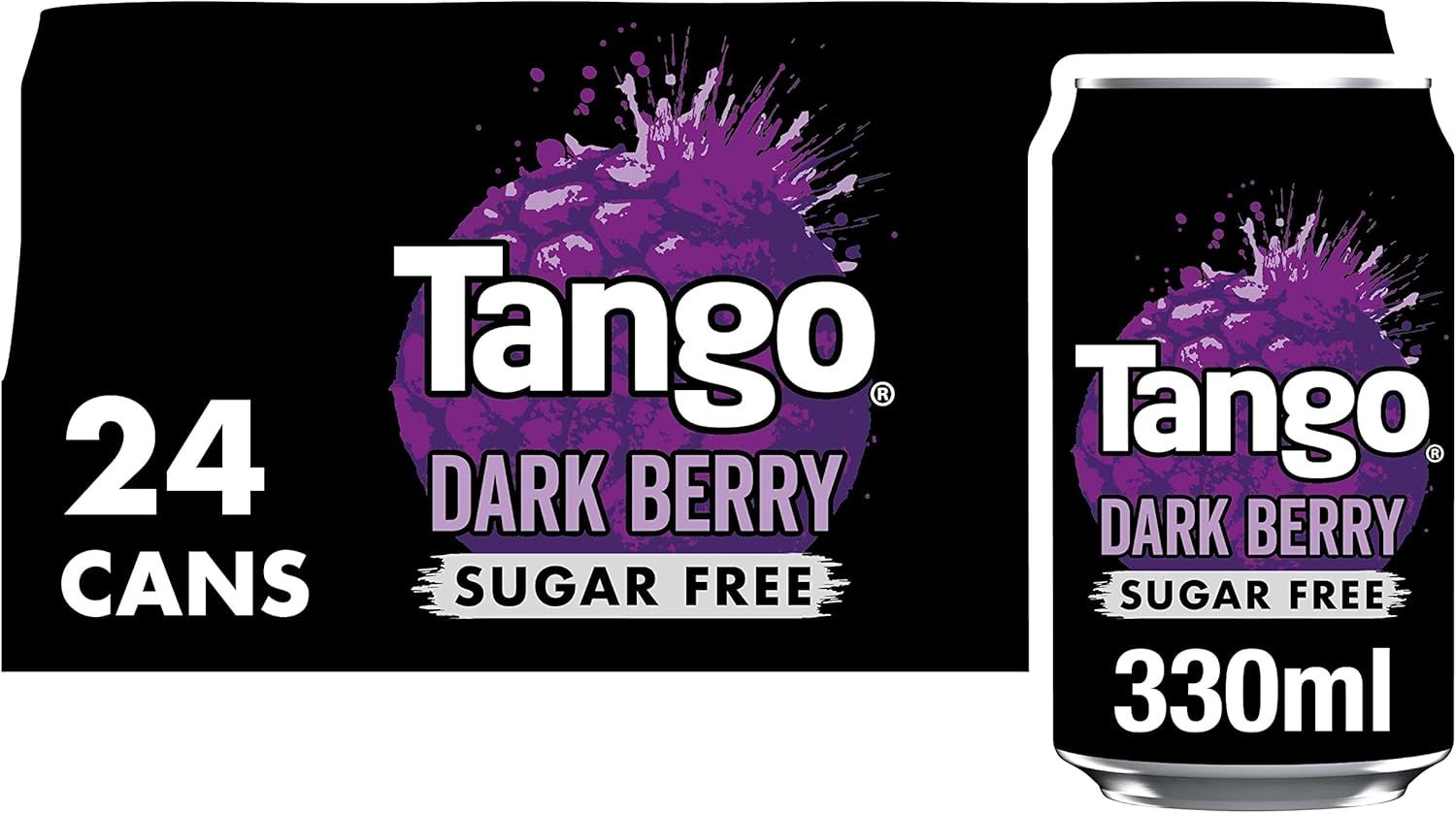Tango [Sugar Free] DARK BERRY 330ml Can [CASE of 24 Cans]