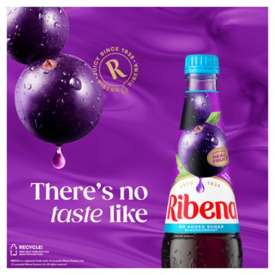 Ribena Light No Added Sugar Blackcurrant Squash 850ml Bottle