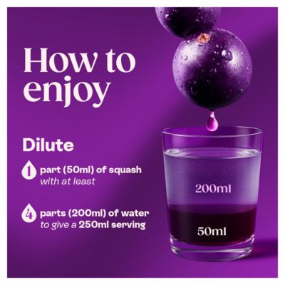 Ribena Light No Added Sugar Blackcurrant Squash 1.5L Bottle