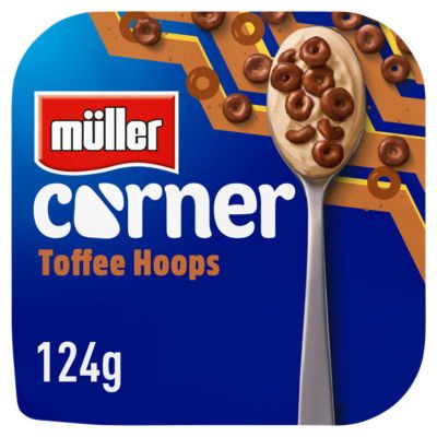Muller Corner Toffee Yogurt with Chocolate Hoops 124g Yogurt