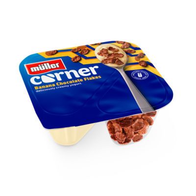 Muller Corner Banana Yogurt with Chocolate Flakes 124g Yoghurt