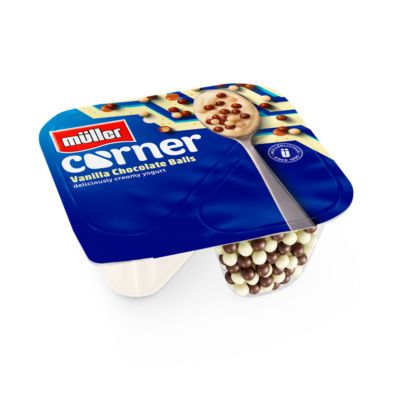 Muller Corner Vanilla Yogurt with Chocolate Balls 124g Yogurt