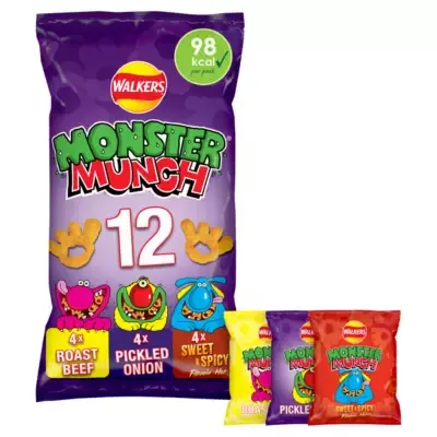 Walkers Monster Munch Variety Multipack Snacks Crisps (12x20g)