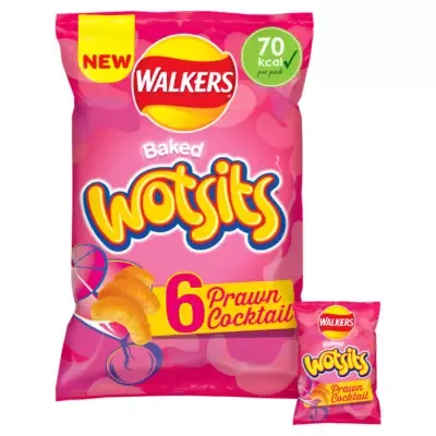 Walkers Wotsits Prawn Cocktail Multipack Snacks Crisps   (6 x 13.5g)