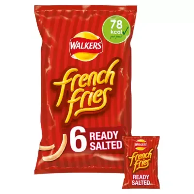 Walkers French Fries Ready Salted Multipack Crisps (6 x 18g)