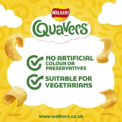 Walkers Quavers Cheese Multipack Snacks Crisps ( 6 x 16g)