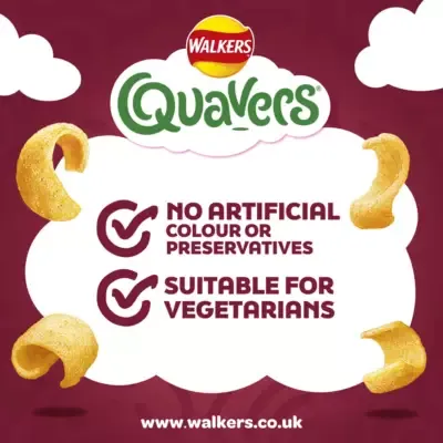 Walkers Quavers BBQ Multipack Crisps (6 x 16g)