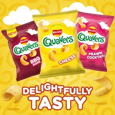 Walkers Quavers Prawn Cocktail Multipack Snacks Crisps (6 x 16g)