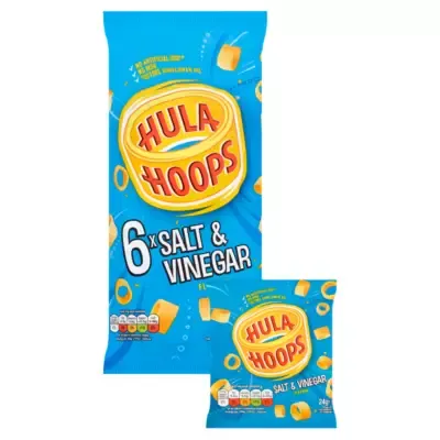 Hula Hoops Salt &amp; Vinegar Multipack Crisps (6 x 24g)