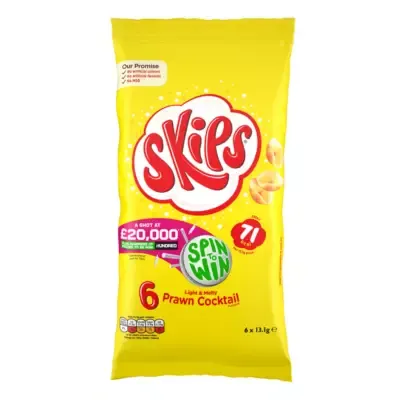 Skips Prawn Cocktail Multipack Crisps (6 x 13g)
