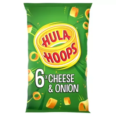 Hula Hoops Cheese &amp; Onion Multipack Crisps (6 x 24g)