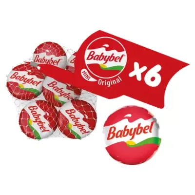 Mini Babybel Original Cheese Snack 20g [Pack of 6]