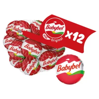 Mini Babybel Original Cheese Snack 20g [Pack of 12]