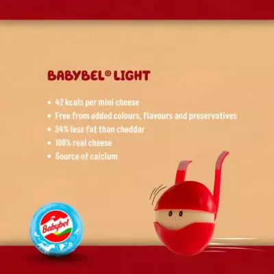 Mini Babybel Light Cheese Snack 20g [Pack of 12]