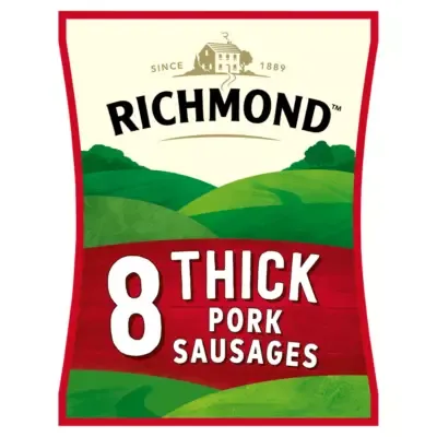 Richmond 8 Thick Pork Sausages [410 grams]