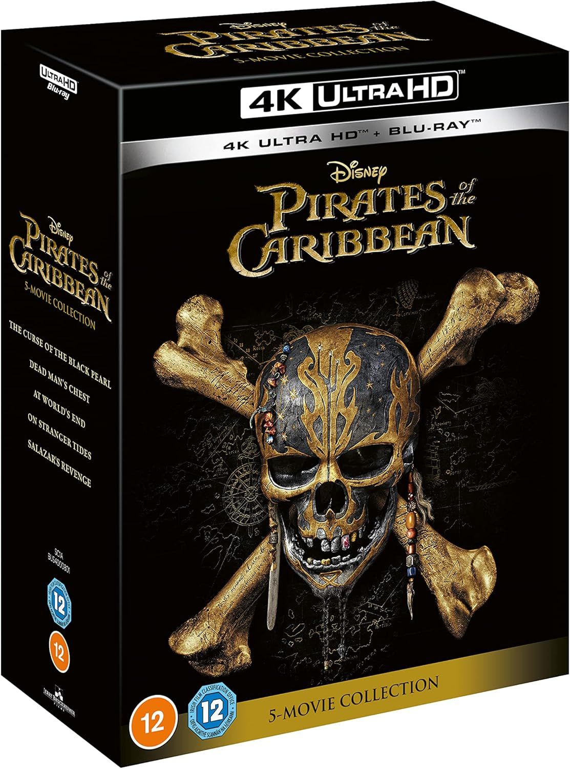 Pirates of the Caribbean 1 2 3 4 5 [5 Movie Collection] 4K Ultra HD + Blu-ray Boxset
