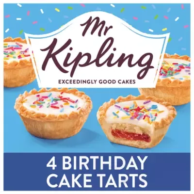 Mr Kipling 4 Birthday Cake Tarts [4 Pack]