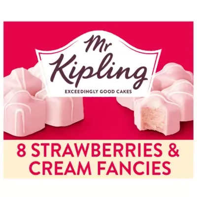 Mr Kipling 8 Strawberries &amp; Cream Fancies [8 Pack]