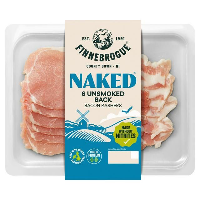 Finne Brogue Naked [6 Slices] Unsmoked Back Bacon 200g