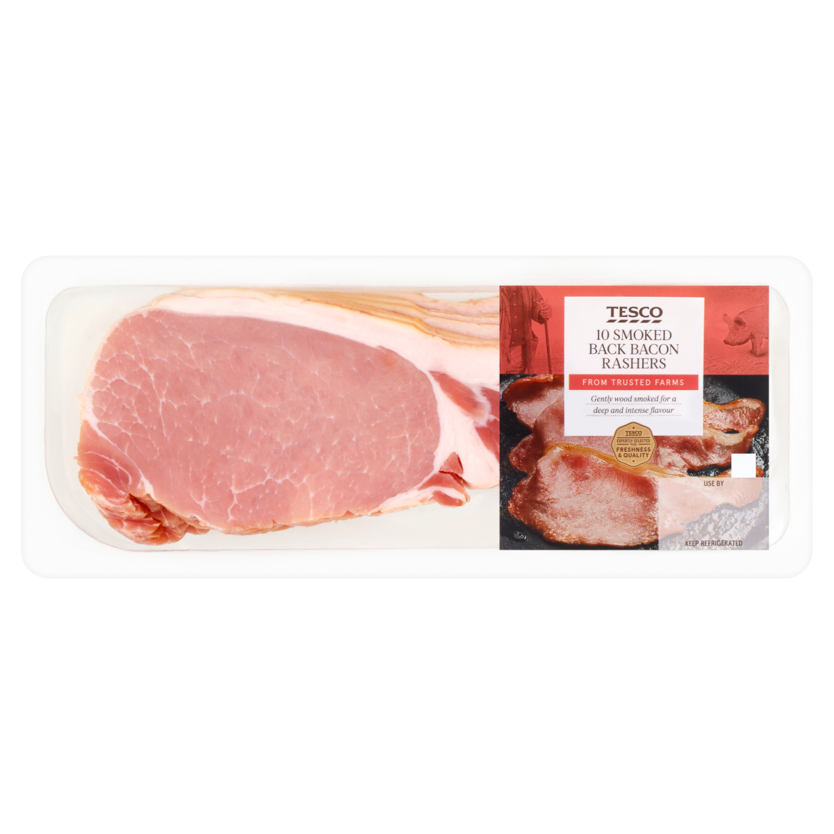 Tesco Smoked Back Bacon Rashers [10 Slices] 300g