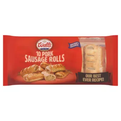Wall&#39;s 10 Pork Sausage Rolls 550g [10 x 55g]