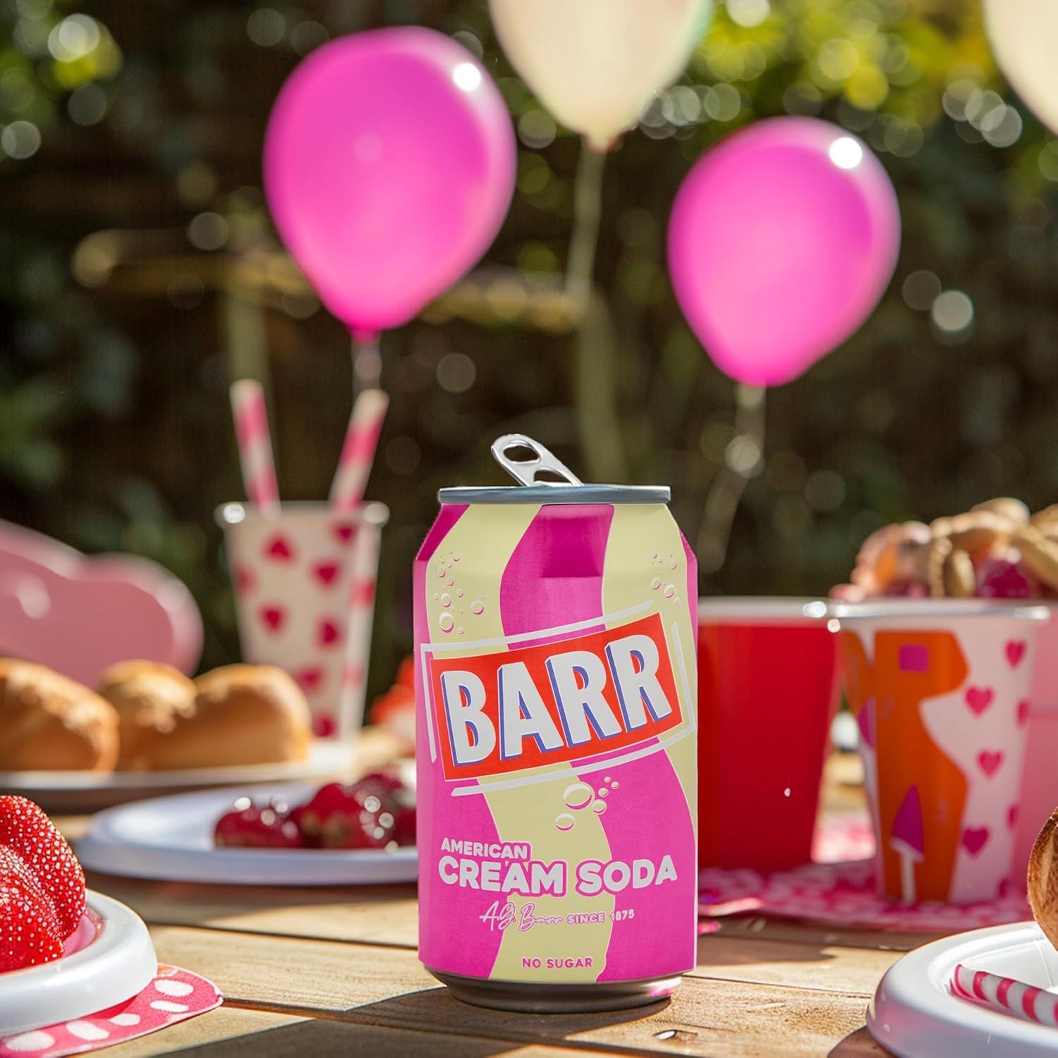 BARR American Cream Soda {Zero Sugar] Sparkling Soft Drink 330ml Can
