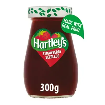 Hartley&#39;s Strawberry Seedless Jam 300g Glass Jar