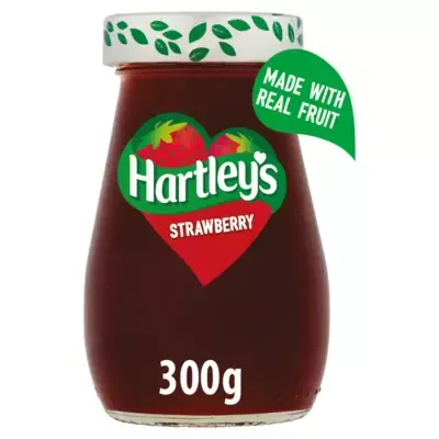 Hartley&#39;s Strawberry Jam 300g Glass Jar