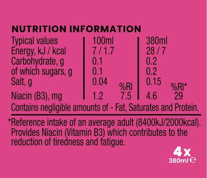 Lucozade Zero Pink Lemonade Sugar Free Fizzy Drink 380ml Bottle