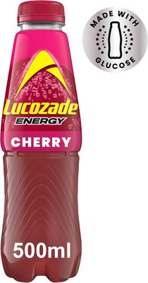 Lucozade Energy Cherry 500ml bottle