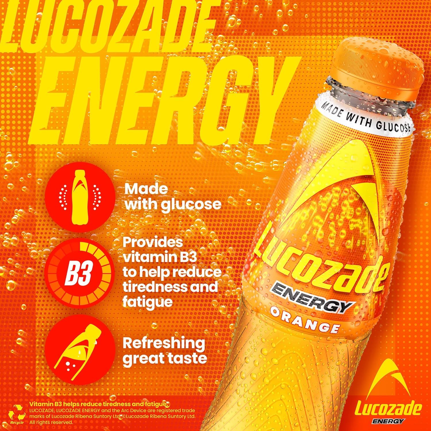 Lucozade Energy Orange 380ml Bottle
