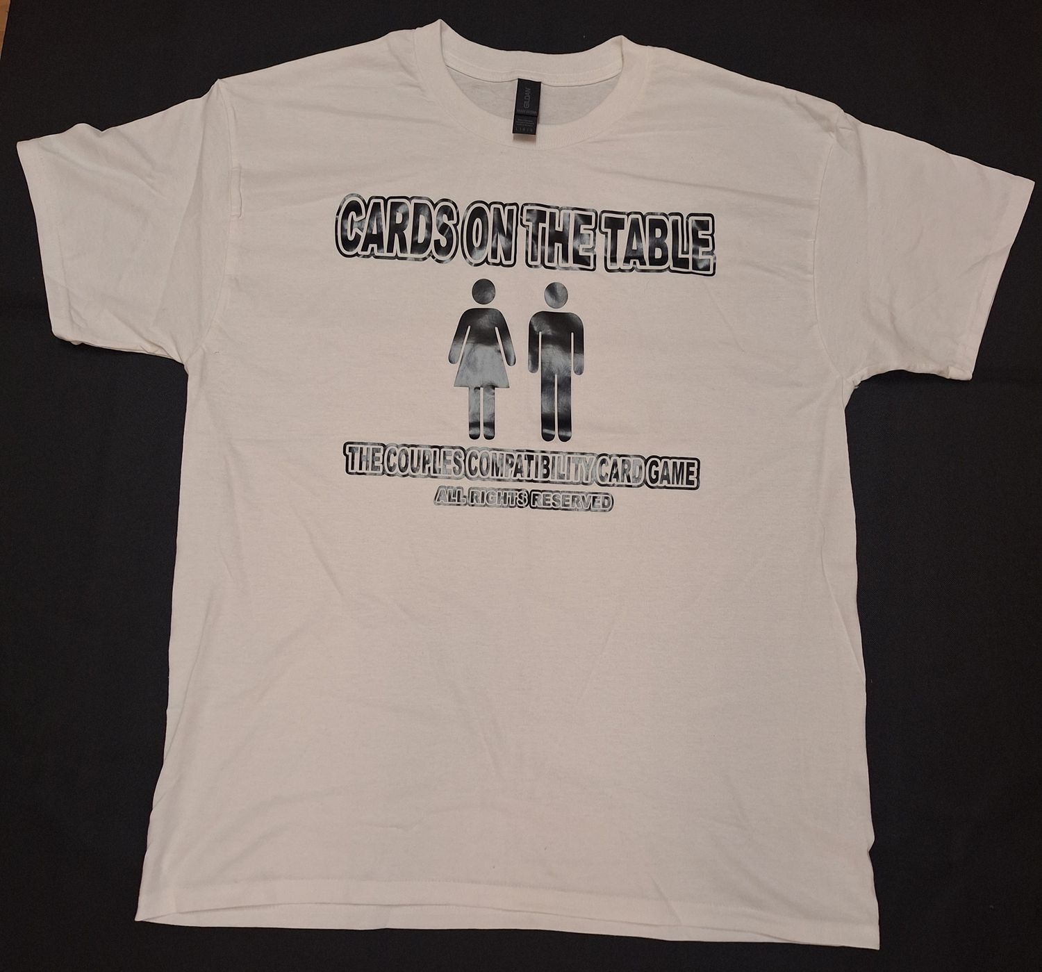 UNISEX - CARDS ON THE TABLE (The Couples Compatibility Card Game)™ - #SOULMATE T-Shirt (White)
