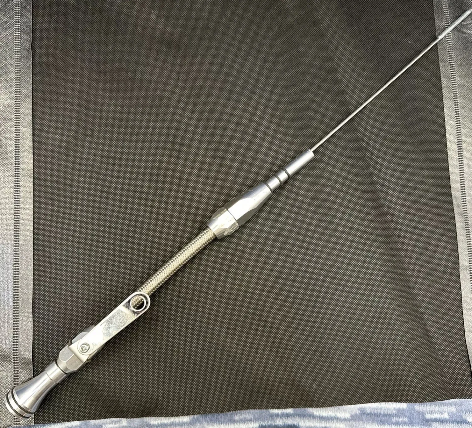 Oljesticka Flexible Braided Small Block Chevy Oil Pan Dipstick 80-up Billet Aluminum Handle