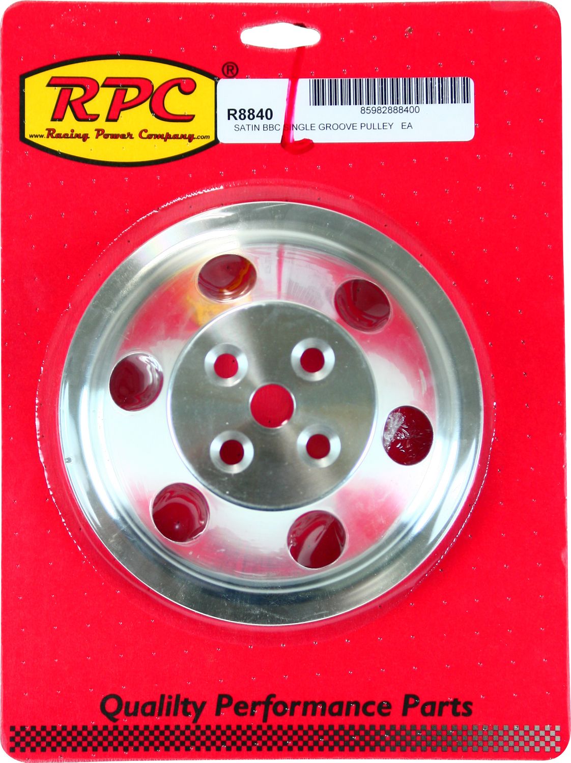 Remskiva  Chevy bb 65-68. Remskiva i aluminium (Billet-style) Kort vattenpump. Enkelspår 6.6&quot;