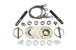 Hood Latch and Pin Kits Hood Pins, Torsion Pin Style, 3.625 in. Long, 1/2 in. Diameter, Stainless Steel, Polished, Kit