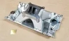 Insug CHEVY 350 High Rise Aluminum Vortec Single Plane Intake Manifold Silver