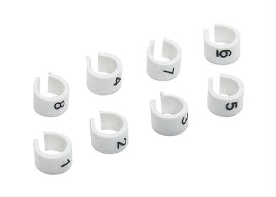 Tändkabelmärkning  Spark Plug Wire Markers, Plastic, 8/8.8mm, Numbered 1-8, Set of 8