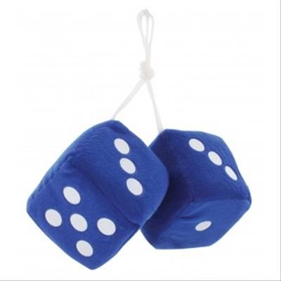 Backspegeltärning   Fuzzy Dice, 3 in x 3 in. Blue, Pair