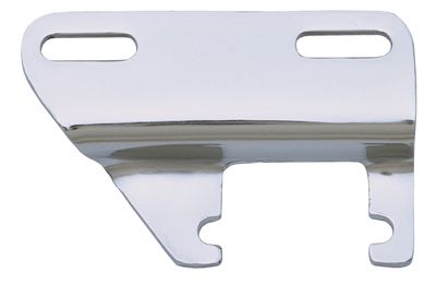 Alternator Bracket, Lower, Driver Side, Header Mount, Steel, Chrome, GM Alternator, Short Water Pump, Small Block Chevy