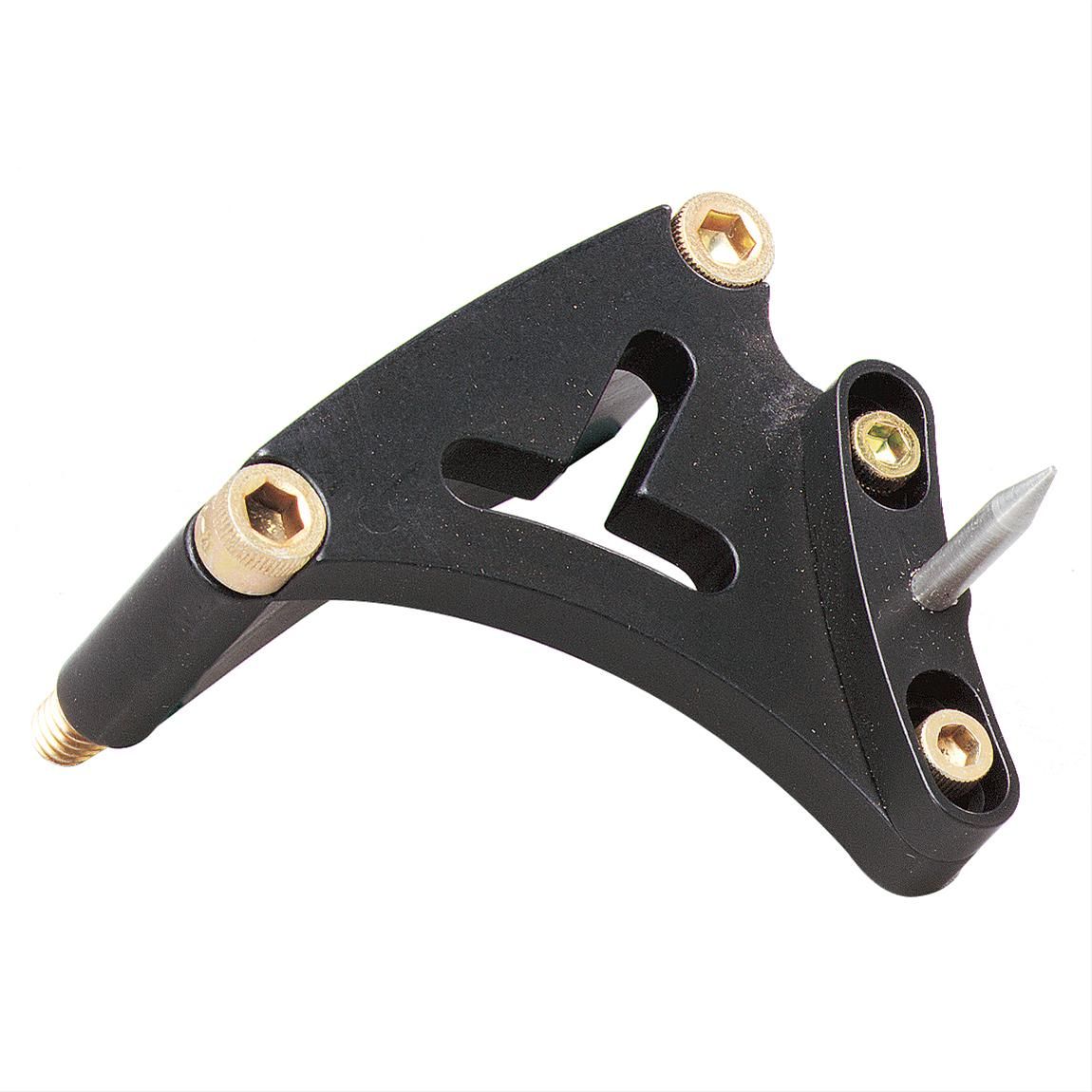 Timing Pointer, Billet Aluminum, Black Anodized, Adjustable, 6.6 in. Balancer, Chevy, Small Block