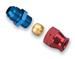 Fitting, Adapter, AN to Tubing, Straight, Aluminum, Red/Blue Anodized, -8 AN, 3/8 in., Each