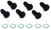 Flywheel Fasteners, Hex, Steel, Black, 7/16-20 in., 1.000 in. Underhead Length, Chevy, Ford, Set of 12