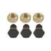 Torque Converter Bolts, Hex, Steel, Black Oxide, 3/8-24 in. Thread, Powerglide, TH350, TH400, Chevy, Set of 3